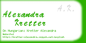 alexandra kretter business card